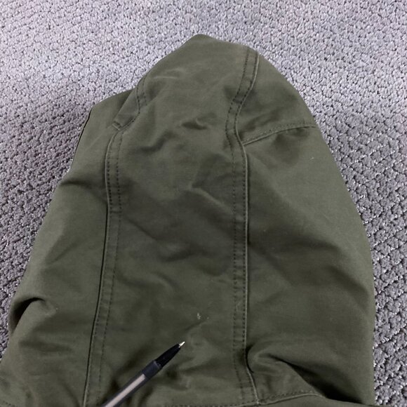 Abercrombie & Fitch Jacket Men's XL Cotton Green Military Utility Hooded Field - Picture 8 of 13